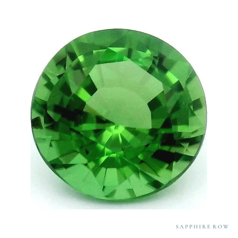 0.79 ct Natural Green Tourmaline – Round Cut — Sapphire Row · cut7