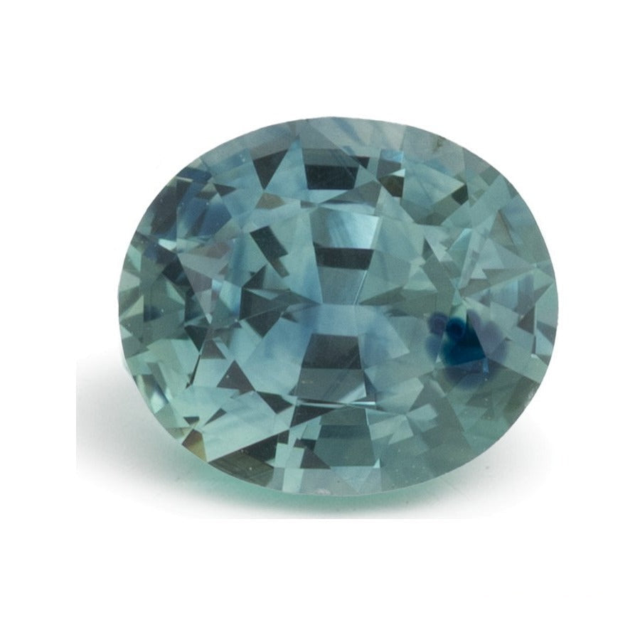 0.76 ct natural teal sapphire from Montana, oval cut | Sapphire Row · cut7