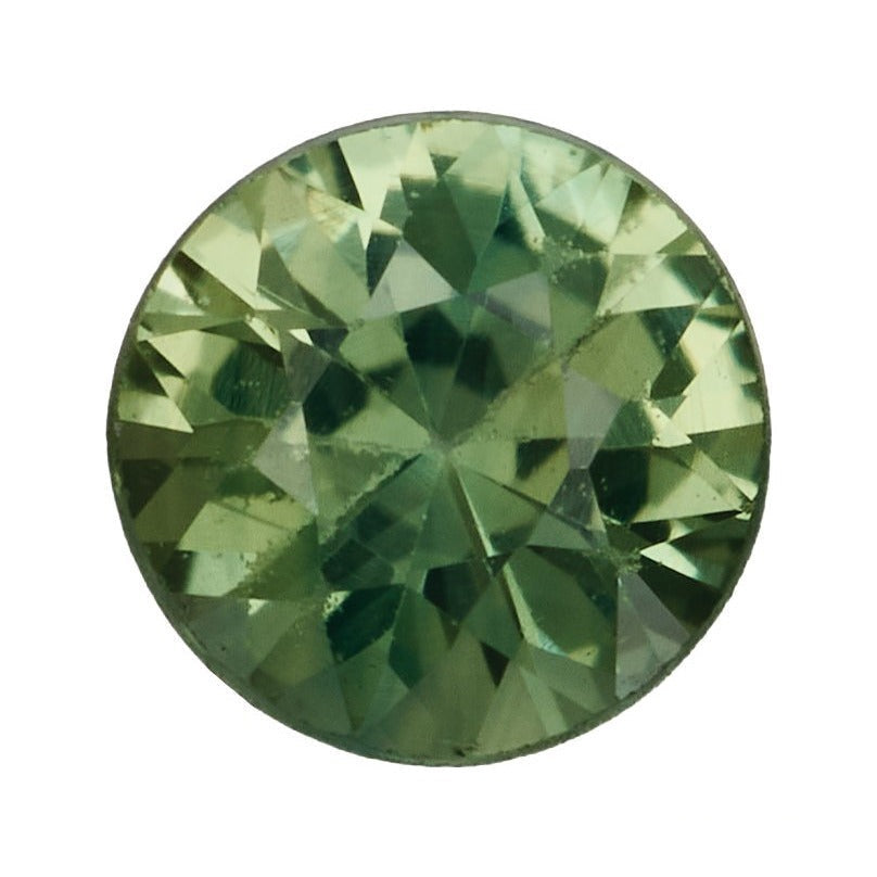 3.5 mm Natural Green Sapphire – Round Cut – AA Quality — Sapphire Row · cut7