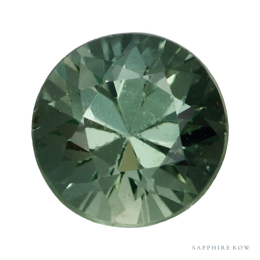 3.75 mm Natural Green Sapphire – Round Cut – AA Quality — Sapphire Row · cut7