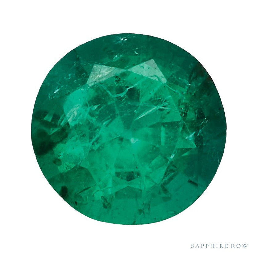 3.5 mm Natural Green Emerald – Round Cut – AA Quality — Sapphire Row · cut7