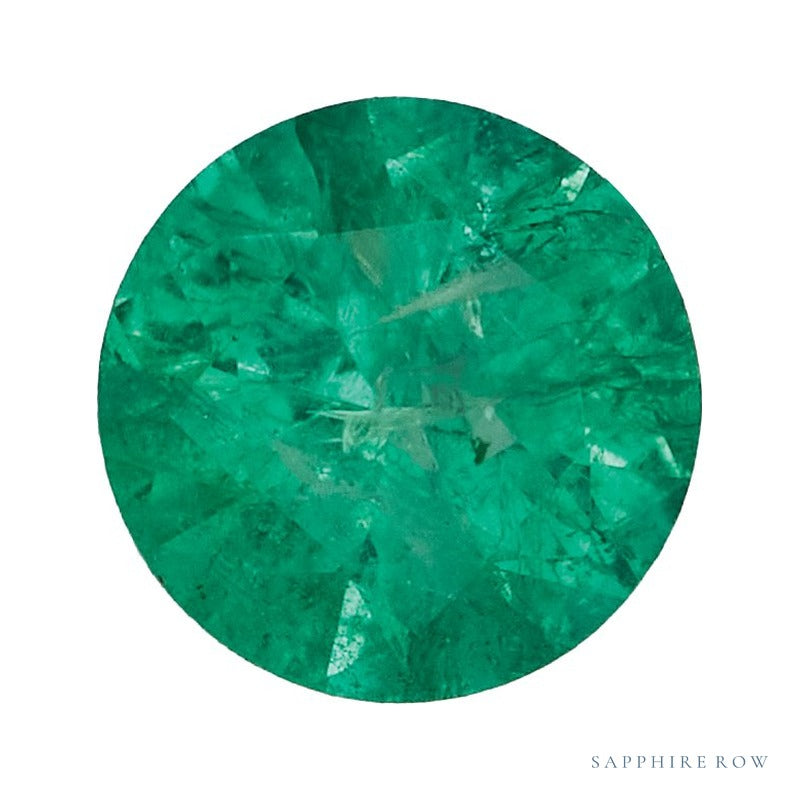 3.25 mm Natural Green Emerald – Round Cut – A Quality — Sapphire Row · cut7