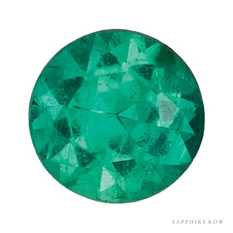 2.25 mm Natural Green Emerald – Round Cut – A Quality — Sapphire Row · cut7