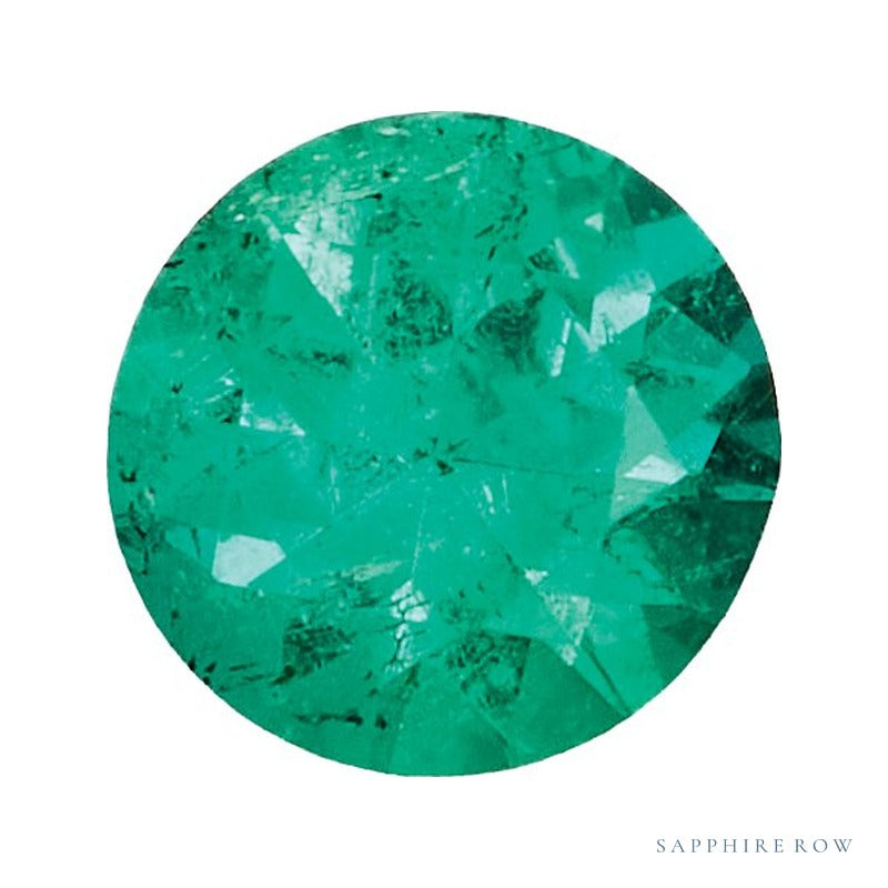 2.5 mm Natural Green Emerald – Round Cut – AA Quality — Sapphire Row · cut7