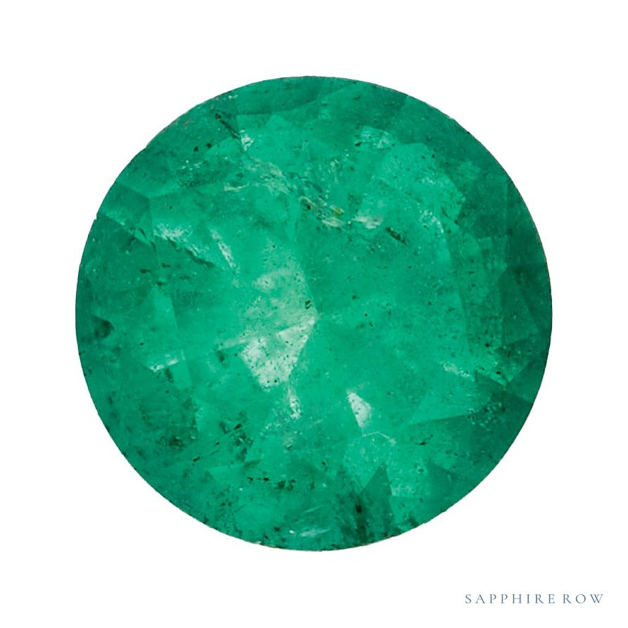 3.75 mm Natural Green Emerald – Round Cut – A Quality — Sapphire Row · cut7