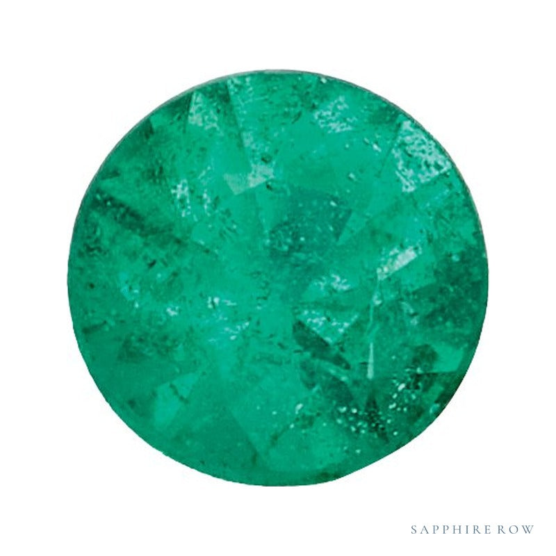 2.25 mm Natural Green Emerald – Round Cut – AA Quality — Sapphire Row · cut7