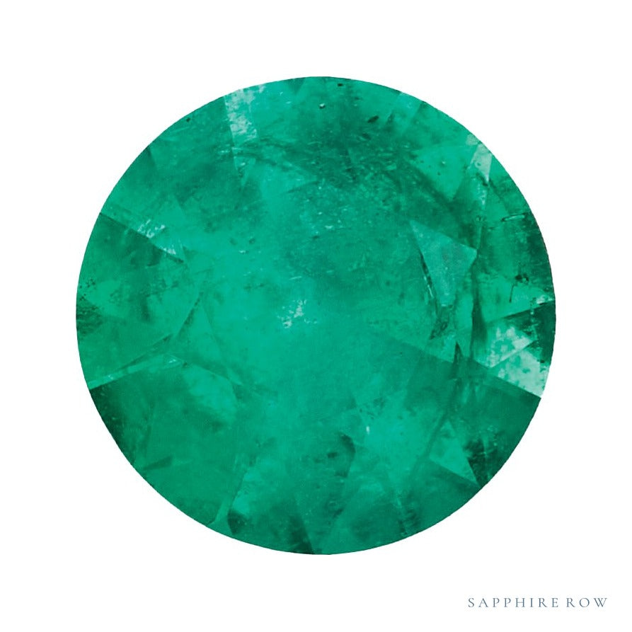 3.75 mm Natural Green Emerald – Round Cut – AA Quality — Sapphire Row · cut7