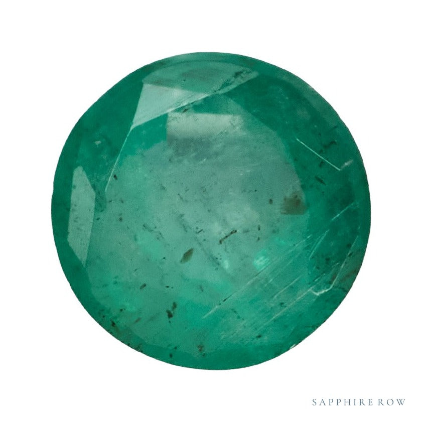 3.5 mm Natural Green Emerald – Round Cut – Commercial Quality — Sapphire Row · cut7