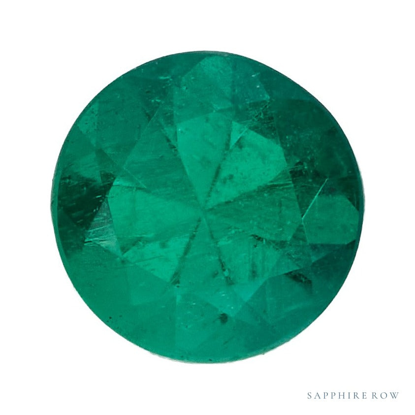 3.5 mm Natural Green Emerald – Round Cut – A Quality — Sapphire Row · cut7