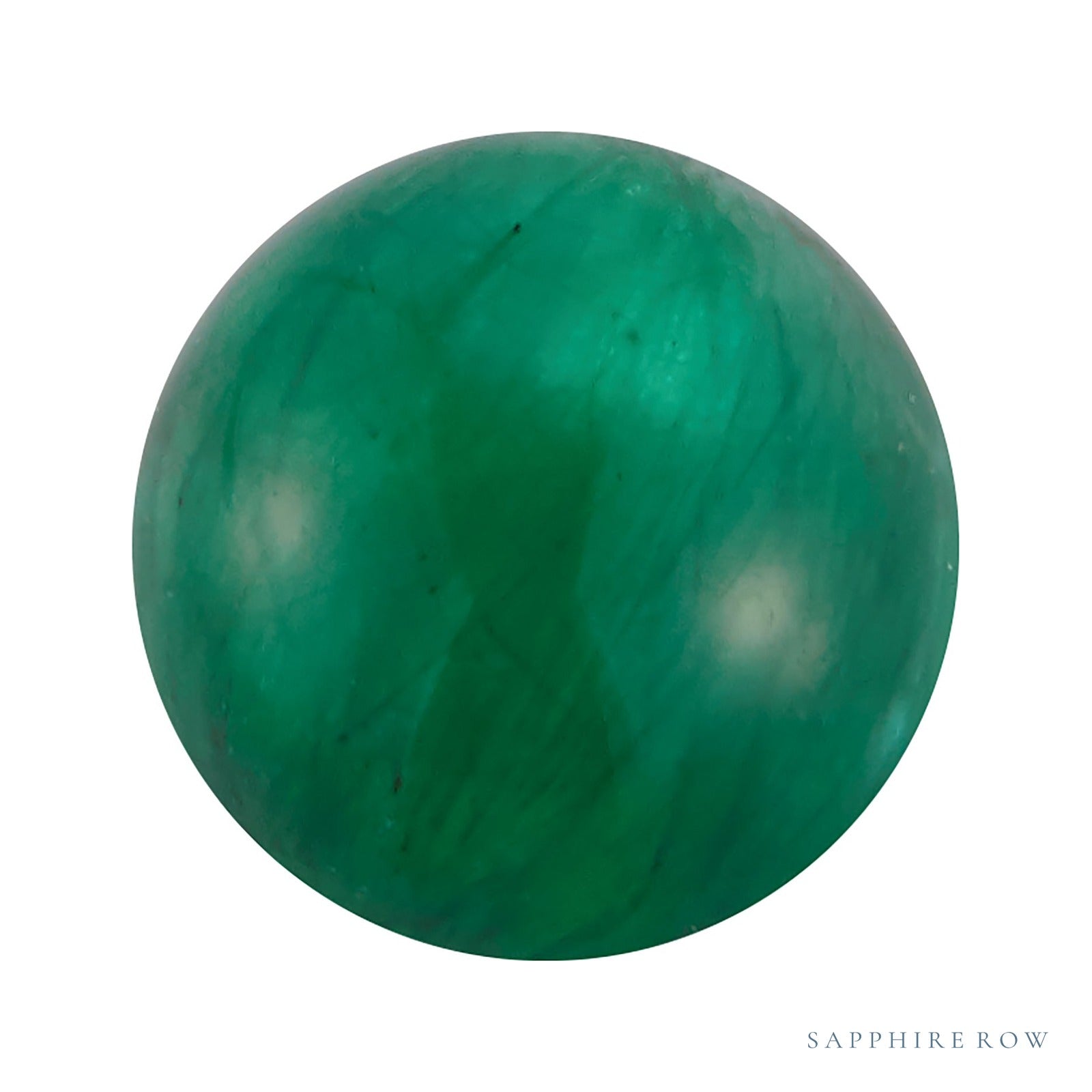 3 mm Natural Green Emerald – Round Cut – Cabochon Cut – AA Quality — Sapphire Row · cut7