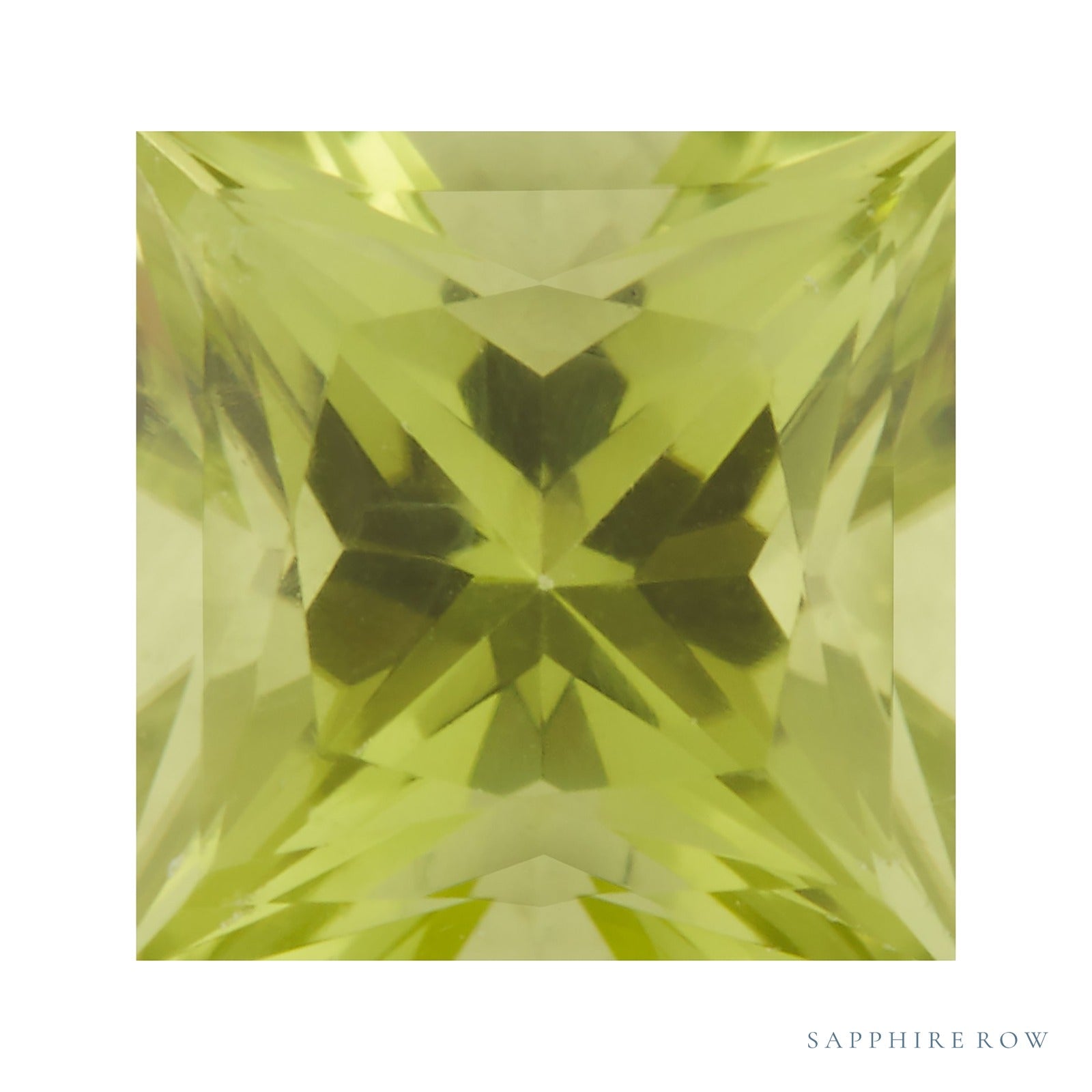 3.75 mm Natural Arizona Green Peridot – Square Cut – AA Quality — Sapphire Row · cut7