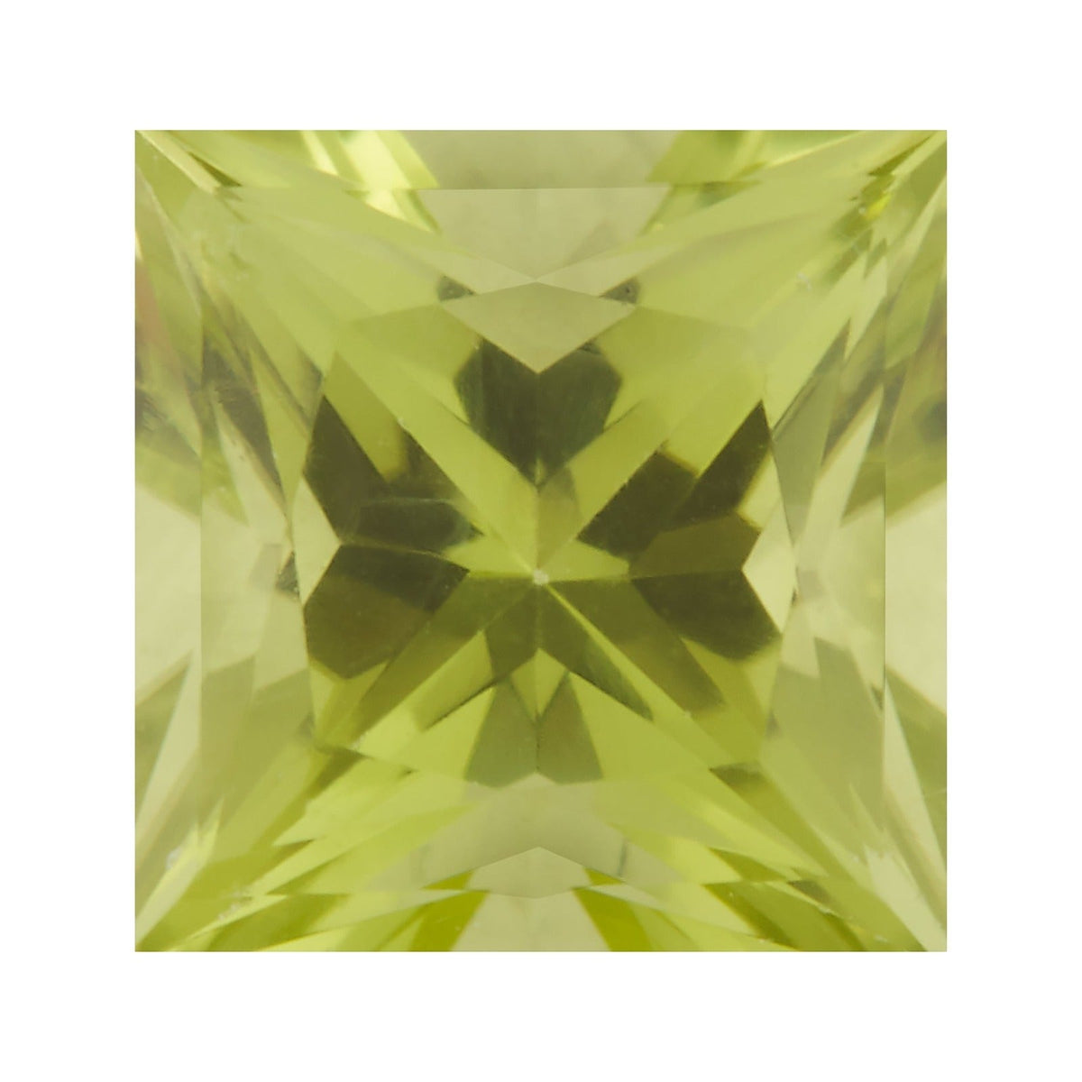 3.75 mm Natural Arizona Green Peridot – Square Cut – AA Quality — Sapphire Row · cut7
