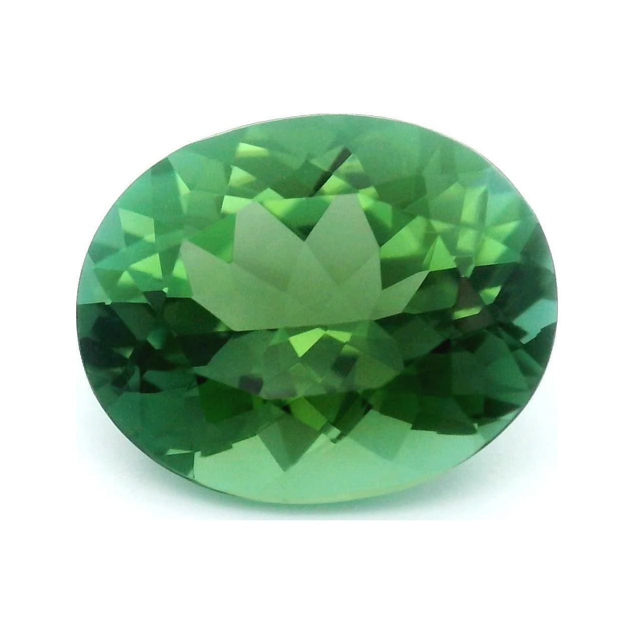 3.73 ct Natural Green Tourmaline – Oval Cut — Sapphire Row · cut7