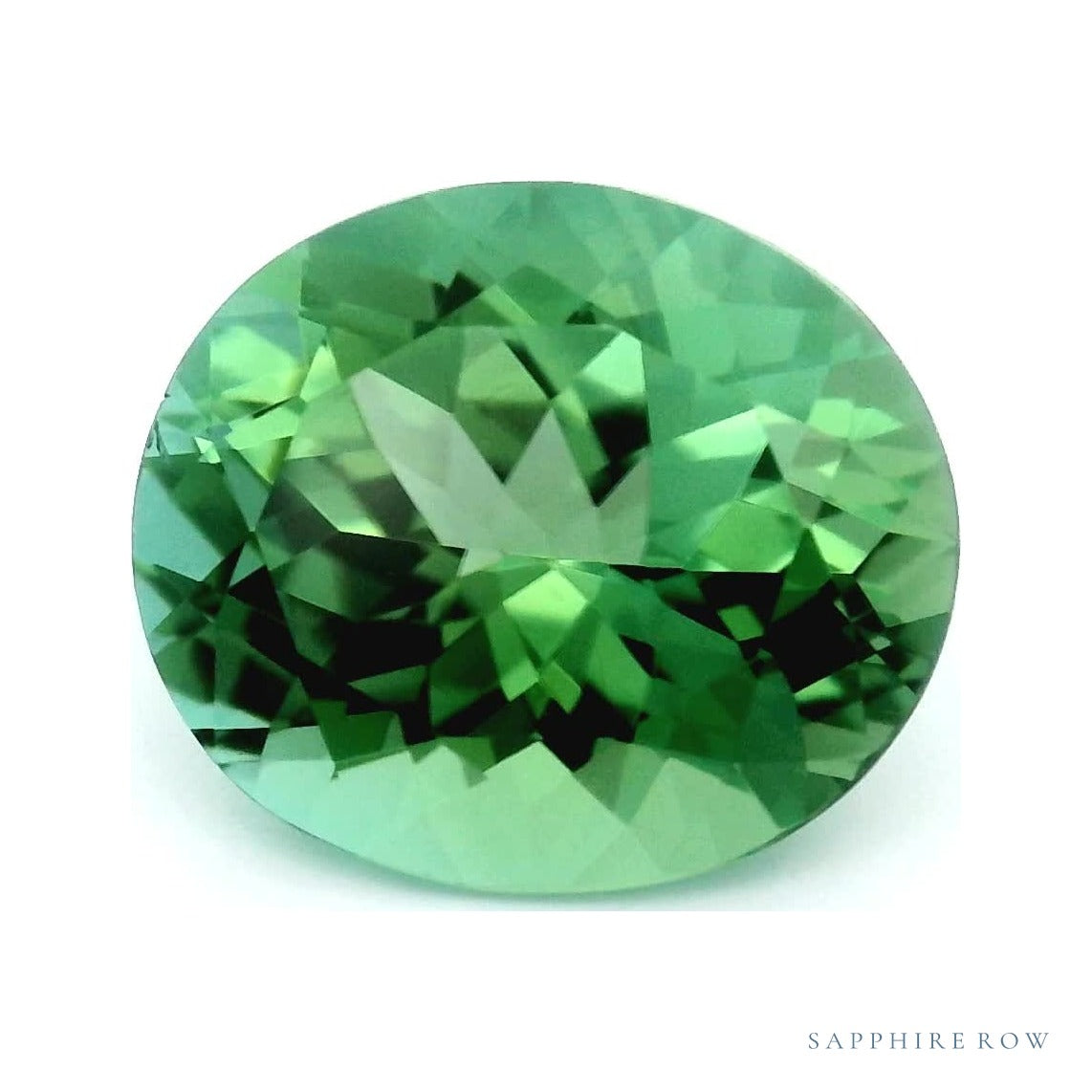 3.06 ct Natural Green Tourmaline – Oval Cut — Sapphire Row · cut7