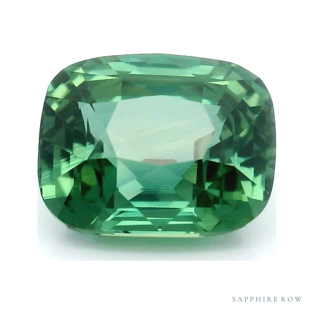 2.51 ct Natural Teal Sapphire (Heated) – Antique Cushion Cut — Sapphire Row · cut7