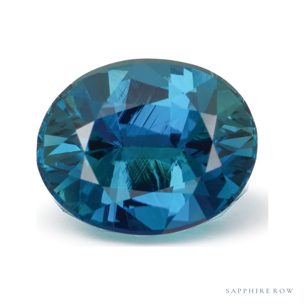 2.10 ct Natural Teal Sapphire (Heated) – Oval Cut – Sri Lanka — Sapphire Row · cut7