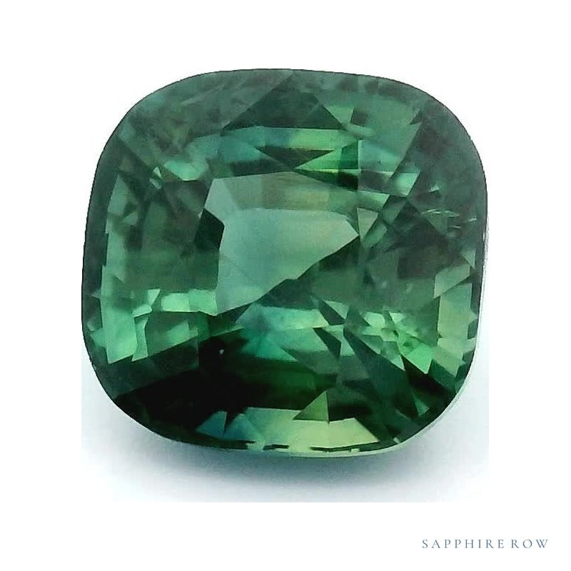 1.66 ct Natural Teal Sapphire (Heated) – Cushion Cut — Sapphire Row · cut7