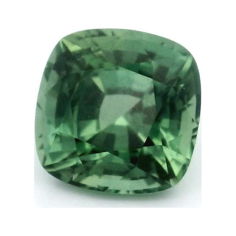 1.64 ct Natural Green Sapphire (Heated) – Cushion Cut — Sapphire Row · cut7