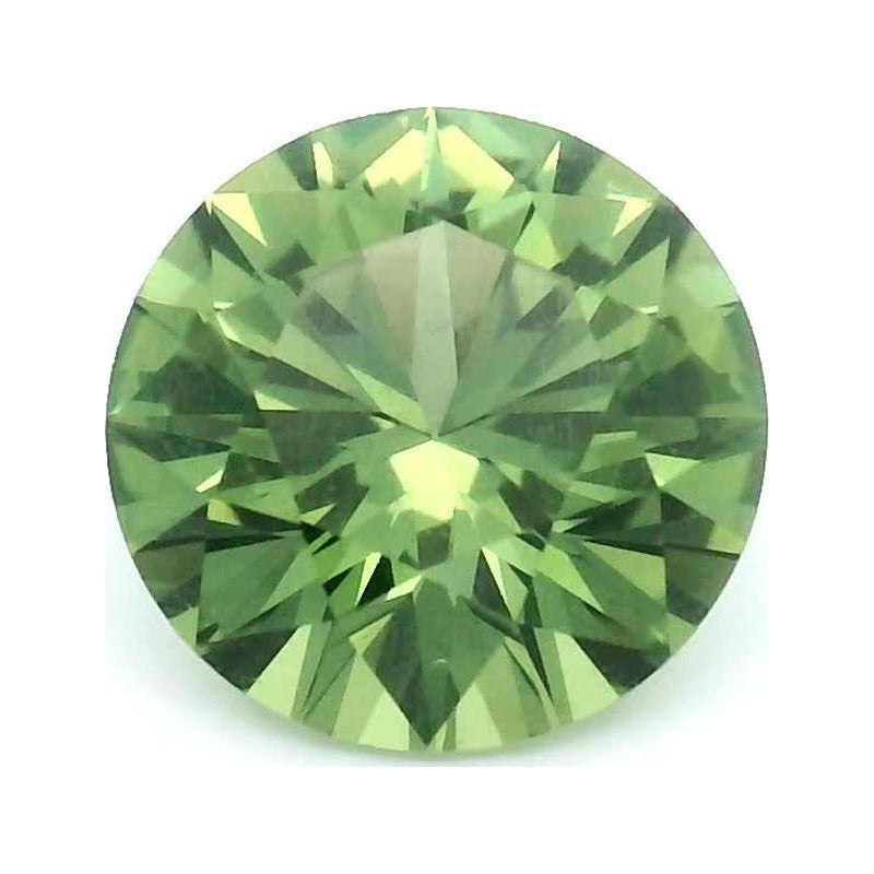 1.20 ct Natural Green Sapphire (Heated) – Round Cut — Sapphire Row · cut7