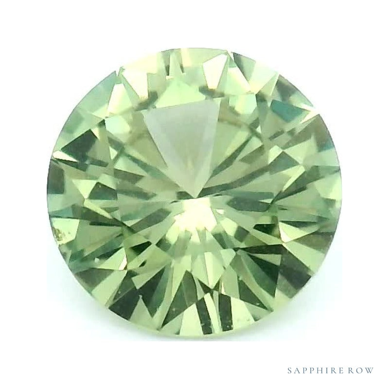 0.96 ct Natural Green Sapphire (Heated) – Round Cut — Sapphire Row · cut7