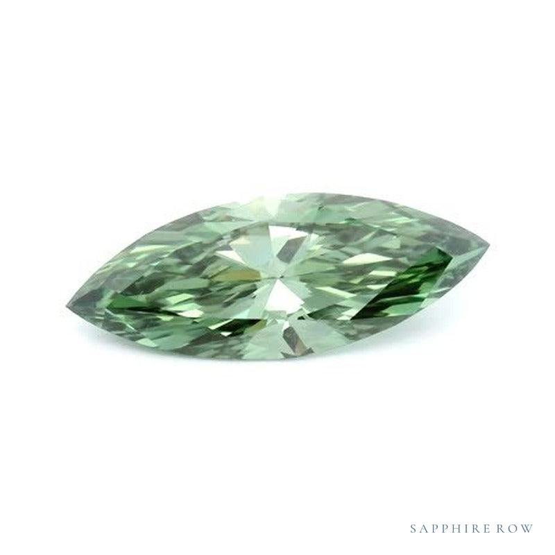 1.58 ct Lab-Grown Fancy Vivid Green Diamond – VVS2 – Marquise Cut – IGI Certified — Sapphire Row · cut7