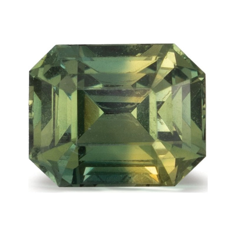 2.10 ct Natural Green Sapphire (Heated) – Emerald Cut — Sapphire Row · cut7