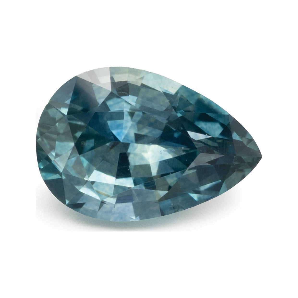 1.50 ct Natural Teal Sapphire (Heated) – Pear Cut — Sapphire Row · cut7