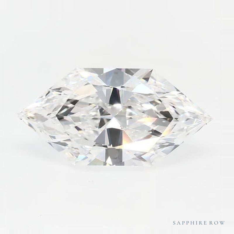 2.80 ct Lab-Grown Diamond – D VVS2 – Elongated Hexagon Cut – Duchess Faceted-cut – GCAL Certified — Sapphire Row · cut7