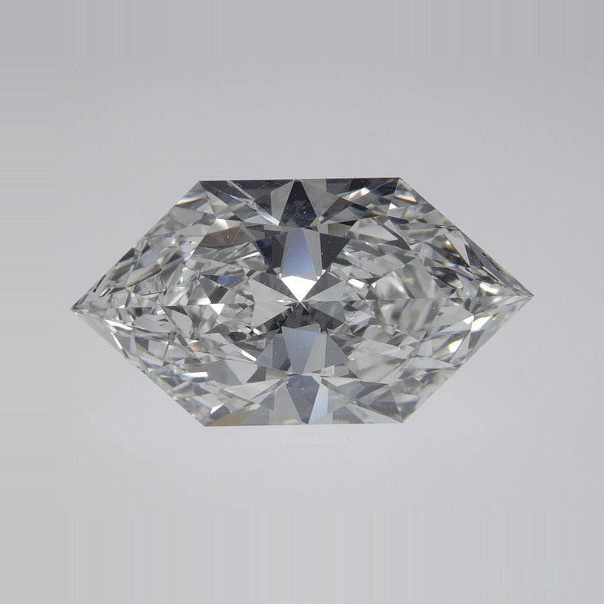 2.66 ct Lab-Grown Diamond – E VVS2 – Elongated Hexagon Cut – Duchess Faceted-cut – IGI Certified — Sapphire Row · cut7