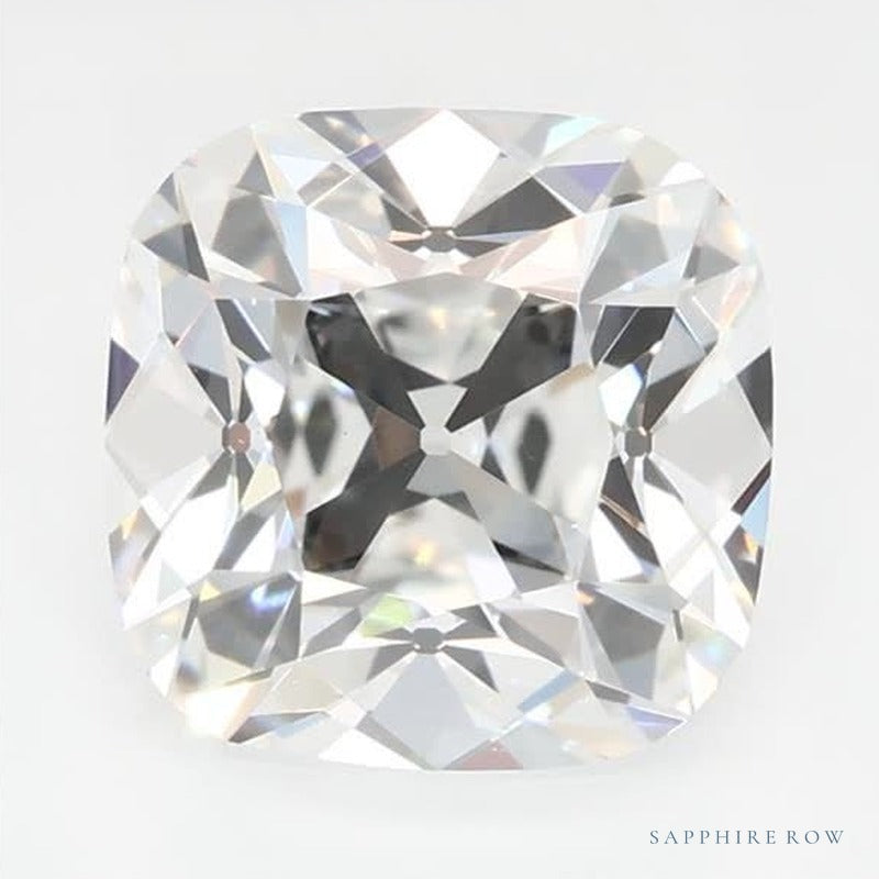 1.65 ct Lab-Grown Diamond – F VVS2 – Cushion Cut – Old Mine Cut – GCAL Certified — Sapphire Row · cut7
