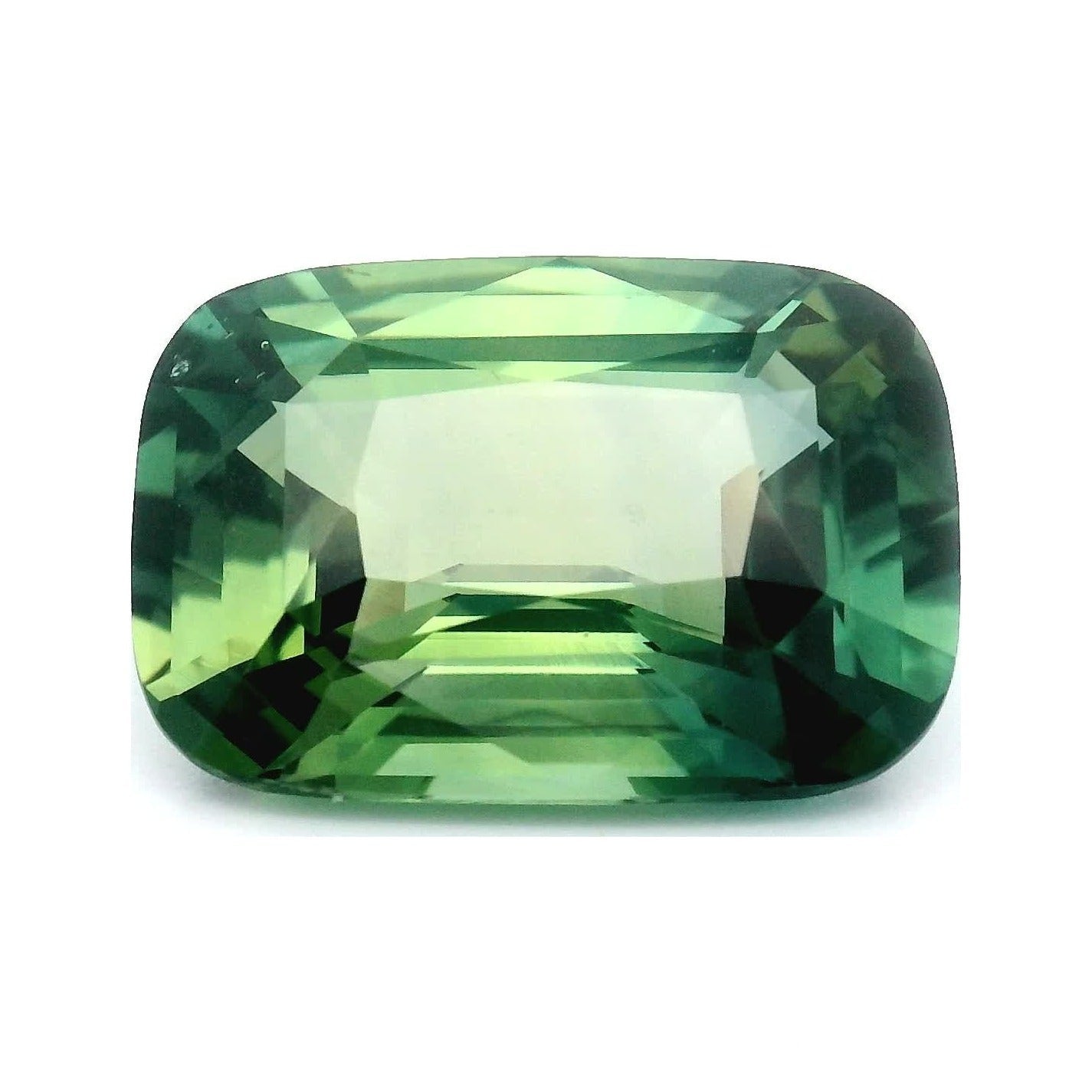 5.04 ct Natural Green Sapphire (No Heat) – Antique Cushion Cut — Sapphire Row · cut7