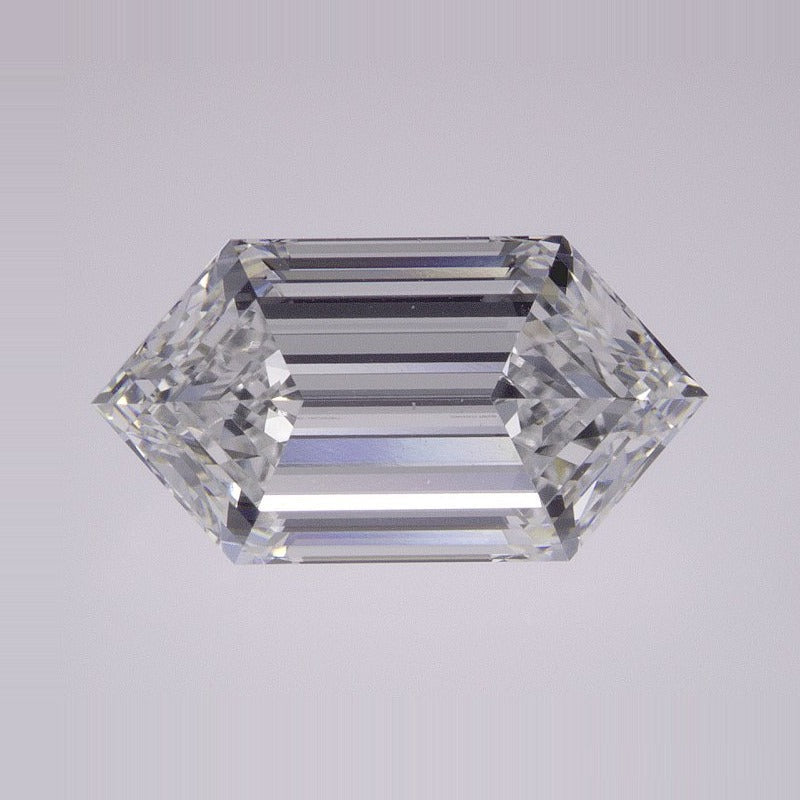 3.46 ct Lab-Grown Diamond – E VVS2 – Elongated Hexagon Cut – Duchess Step-cut – GIA Certified — Sapphire Row · cut7