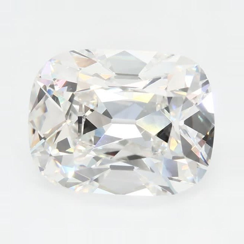 3.21 ct Lab-Grown Diamond – F VVS2 – Elongated Cushion Cut – Old Mine Cut – GCAL Certified — Sapphire Row · cut7