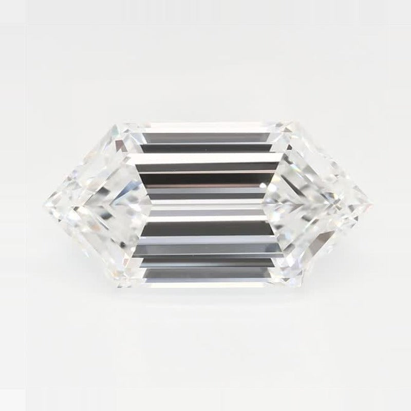 2.12 ct Lab-Grown Diamond – E VVS2 – Elongated Hexagon Cut – Duchess Step-cut – GCAL Certified — Sapphire Row · cut7