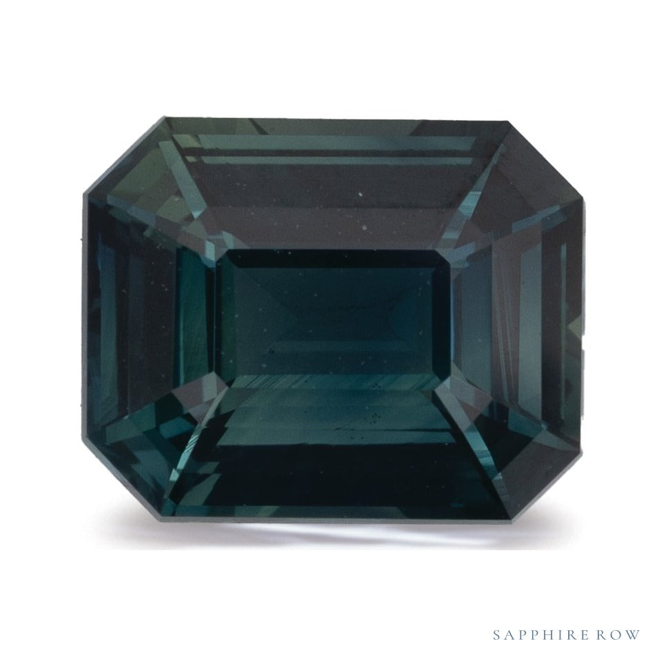 3.63 ct Natural Teal Sapphire (Heated) – Emerald Cut — Sapphire Row · cut7