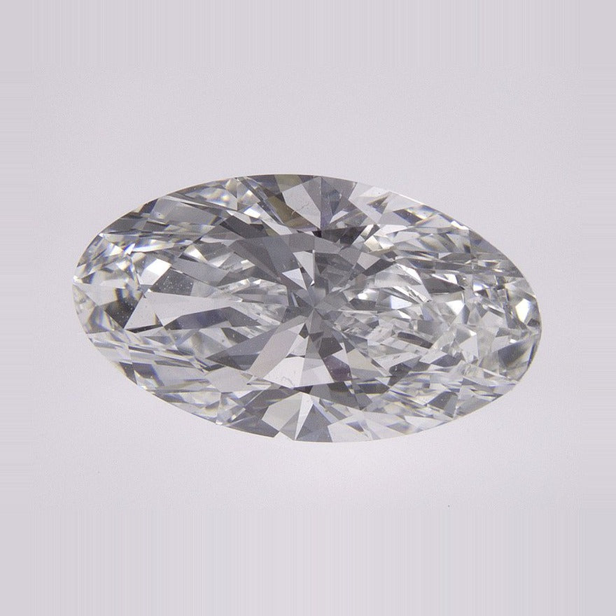 2.76 ct Lab-Grown Diamond – E VVS2 – Elongated Oval Cut – GCAL Certified — Sapphire Row · cut7