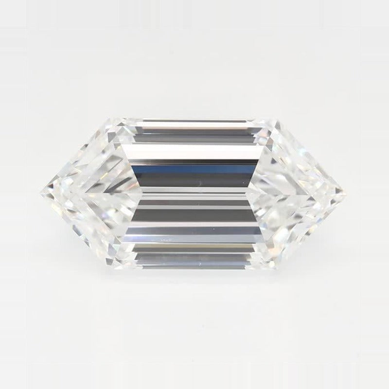 2.17 ct Lab-Grown Diamond – E VVS2 – Elongated Hexagon Cut – Duchess Step-cut – GCAL Certified — Sapphire Row · cut7
