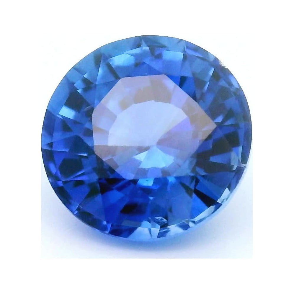 2.20 ct Natural Cornflower Blue Sapphire (Heated) – Round Cut — Sapphire Row · cut7