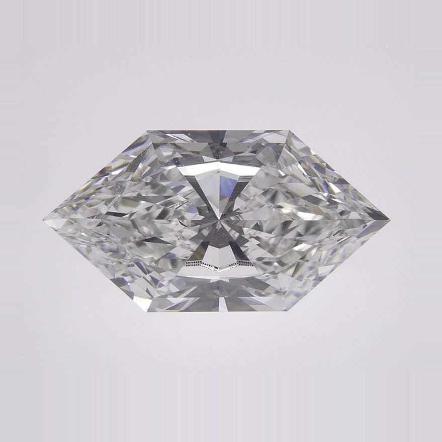 3.22 ct Lab-Grown Diamond – E VVS2 – Elongated Hexagon Cut – Duchess Faceted-cut – IGI Certified — Sapphire Row · cut7