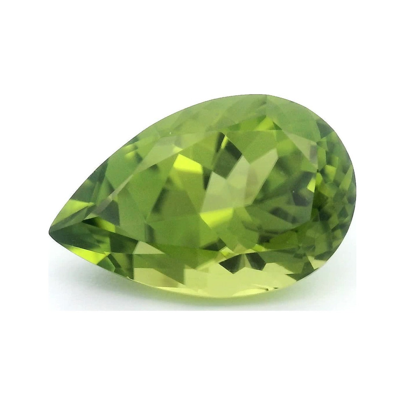2.56 ct Natural Green Peridot (Untreated) – Pear Cut — Sapphire Row · cut7