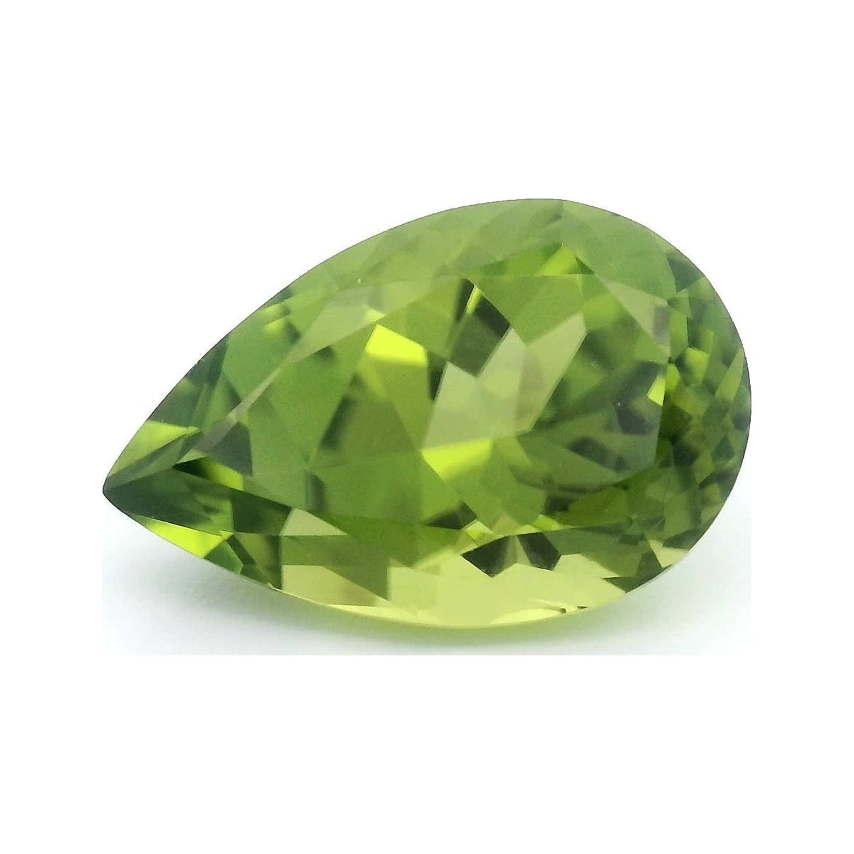 2.56 ct Natural Green Peridot (Untreated) – Pear Cut — Sapphire Row · cut7