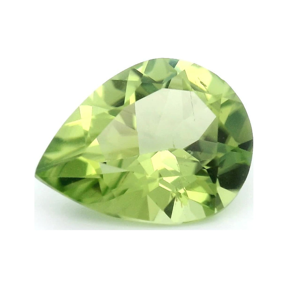 2.12 ct Natural Green Peridot (Untreated) – Pear Cut — Sapphire Row · cut7