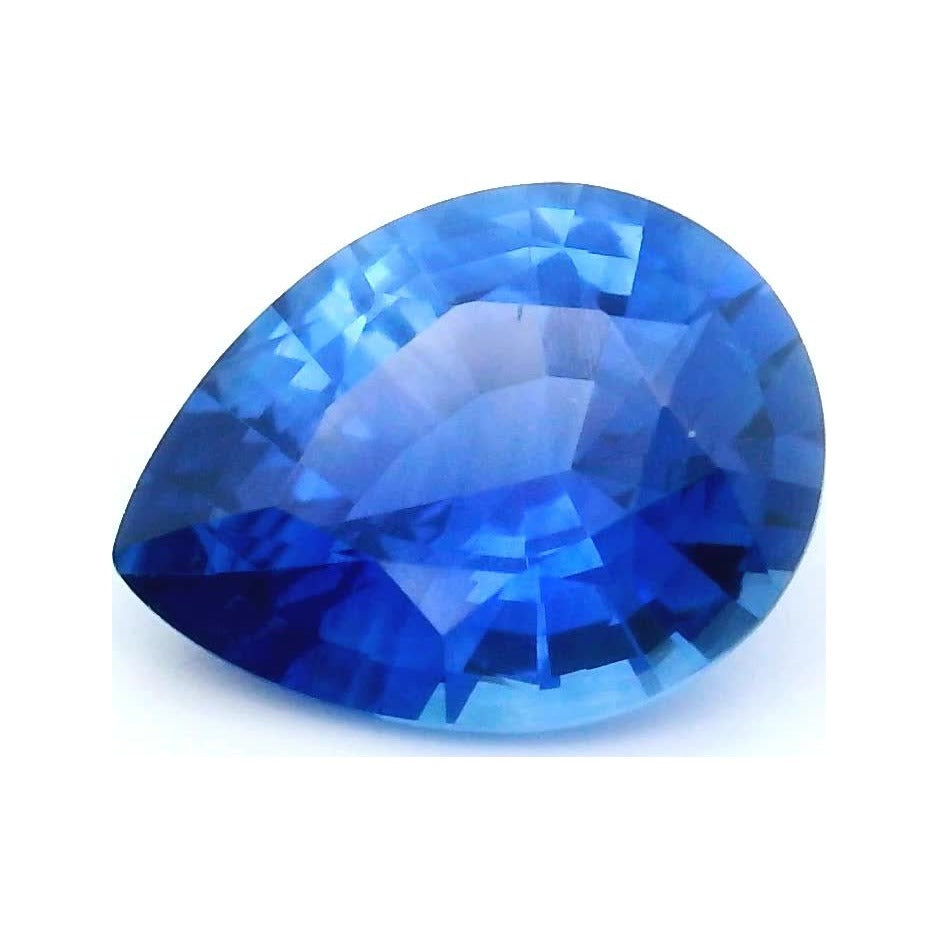 1.47 ct Natural Cornflower Blue Sapphire (Heated) – Pear Cut — Sapphire Row · cut7