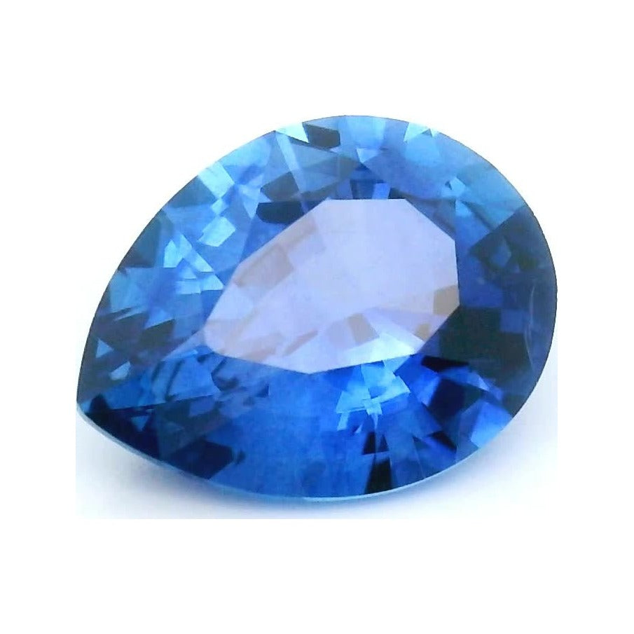 1.46 ct Natural Cornflower Blue Sapphire (Heated) – Pear Cut — Sapphire Row · cut7