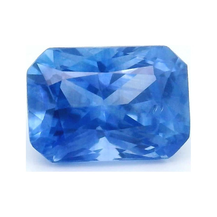 1.24 ct Natural Cornflower Blue Sapphire (Heated) – Radiant Cut — Sapphire Row · cut7