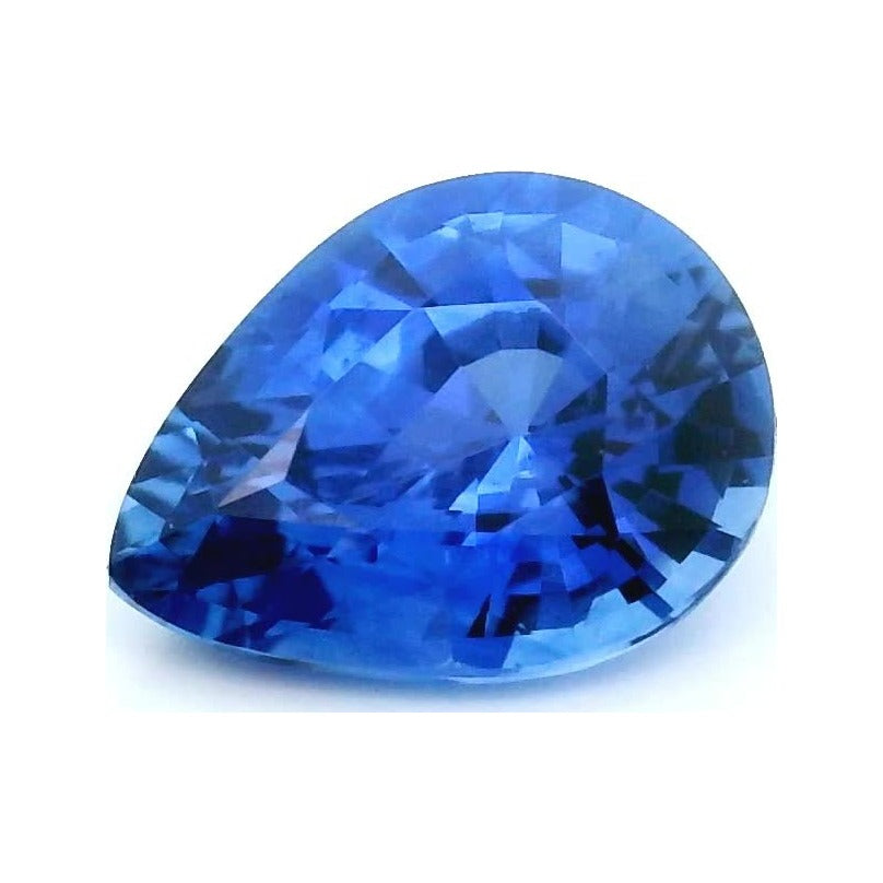 1.06 ct Natural Cornflower Blue Sapphire (Heated) – Pear Cut — Sapphire Row · cut7