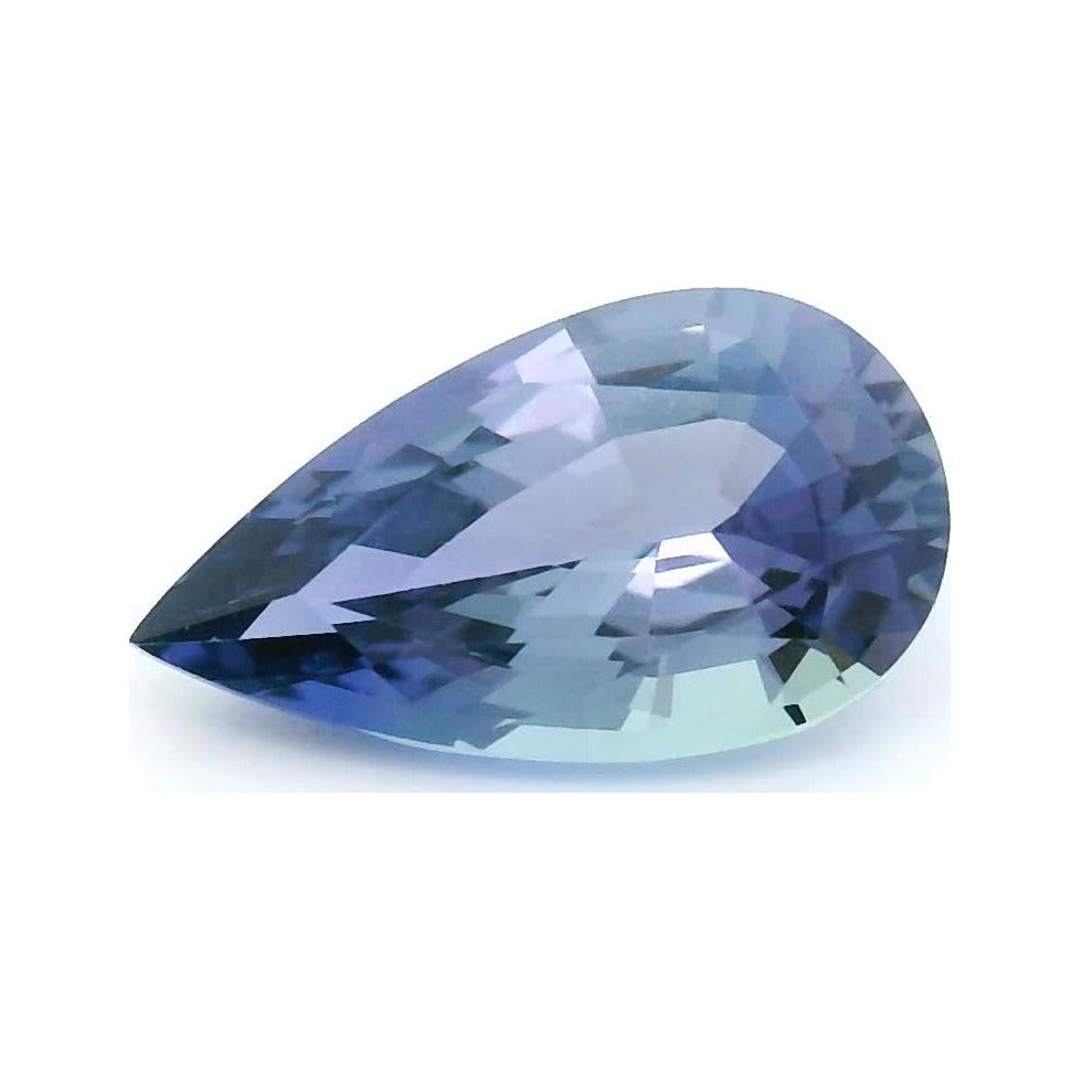 0.88 ct Natural Blue Tanzanite – Pear Cut — Sapphire Row · cut7