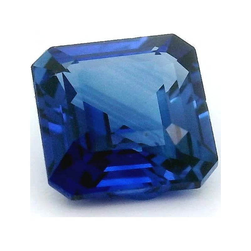 0.70 ct Natural Blue Sapphire (Heated) – Asscher Cut — Sapphire Row · cut7