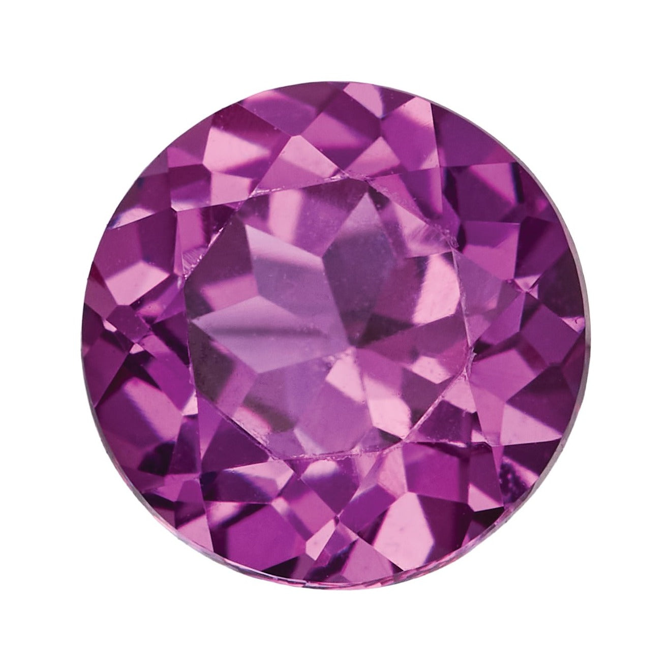 5.5 mm Lab-Grown Magenta Sapphire – Round Cut – Eye-Clean Quality — Sapphire Row · cut7