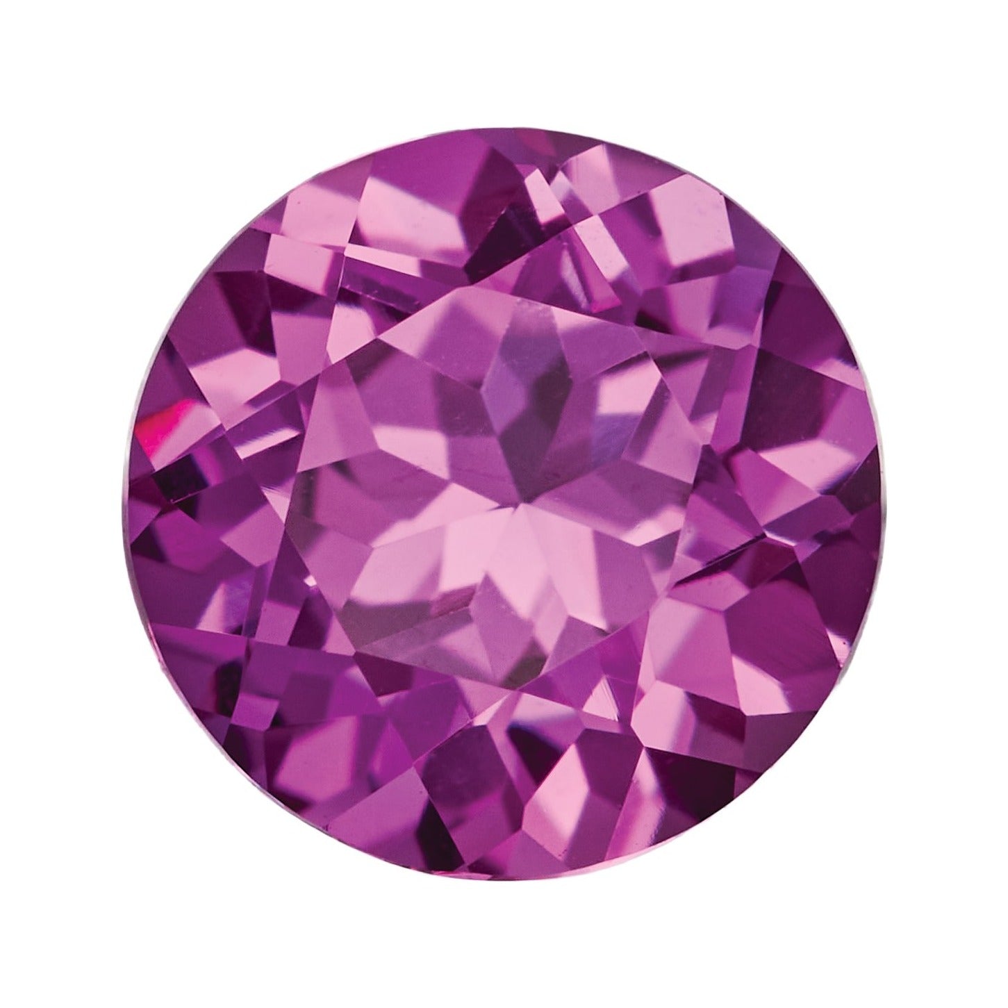 6 mm Lab-Grown Magenta Sapphire – Round Cut – Eye-Clean Quality — Sapphire Row · cut7